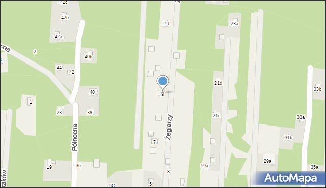 Kania Nowa, Żeglarzy, 9, mapa Kania Nowa