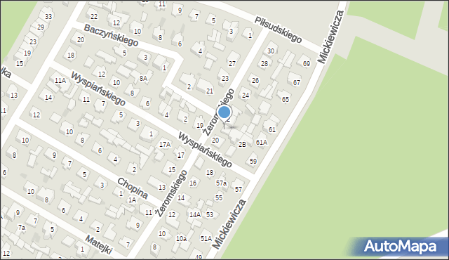 Karczew, Żeromskiego Stefana, 20a, mapa Karczew