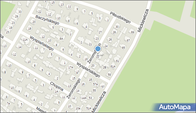 Karczew, Żeromskiego Stefana, 22, mapa Karczew
