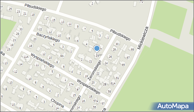 Karczew, Żeromskiego Stefana, 23, mapa Karczew