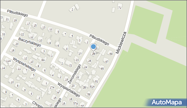 Karczew, Żeromskiego Stefana, 28, mapa Karczew