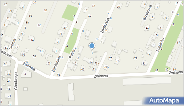 Karolina, Żeglarska, 1, mapa Karolina