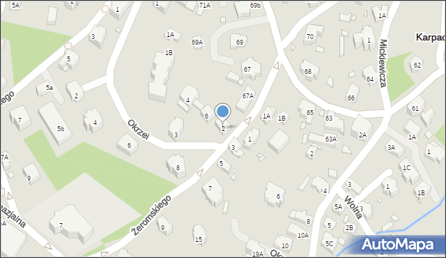 Karpacz, Żeromskiego Stefana, 2, mapa Karpacz