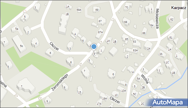 Karpacz, Żeromskiego Stefana, 3, mapa Karpacz