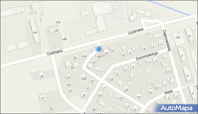 Kazimierz Biskupi, Żeromskiego Stefana, 16, mapa Kazimierz Biskupi