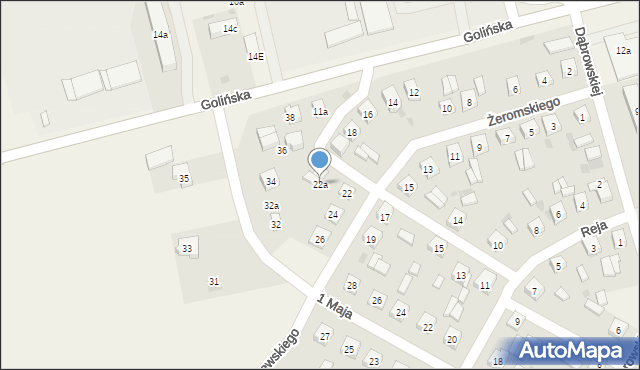 Kazimierz Biskupi, Żeromskiego Stefana, 22a, mapa Kazimierz Biskupi