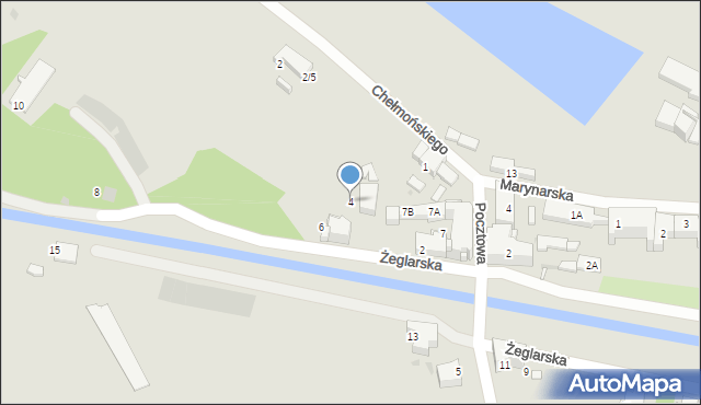 Kędzierzyn-Koźle, Żeglarska, 4, mapa Kędzierzyna-Koźle