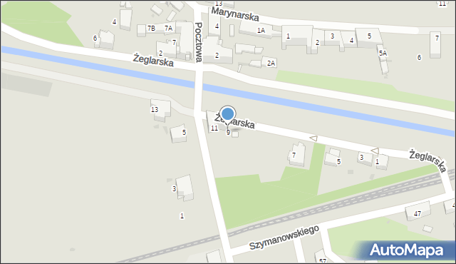 Kędzierzyn-Koźle, Żeglarska, 9, mapa Kędzierzyna-Koźle