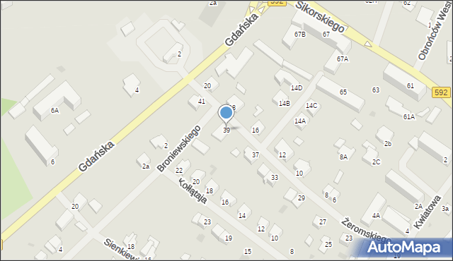 Kętrzyn, Żeromskiego Stefana, 39, mapa Kętrzyn