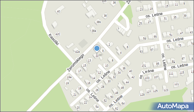 Kęty, Żeromskiego Stefana, 11, mapa Kęty