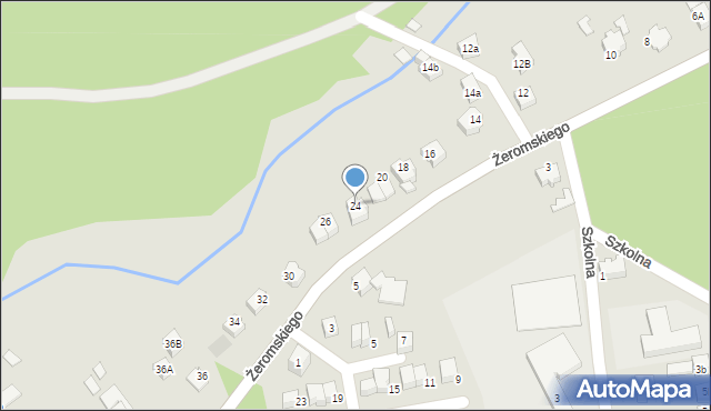 Kęty, Żeromskiego Stefana, 24, mapa Kęty