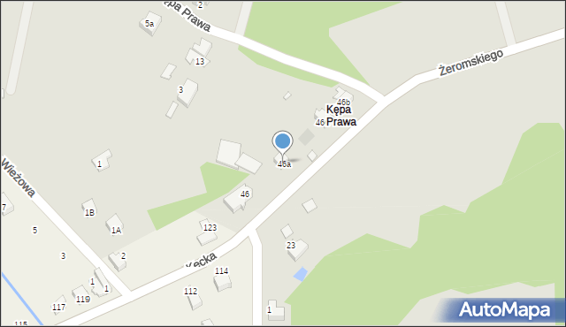 Kęty, Żeromskiego Stefana, 46a, mapa Kęty