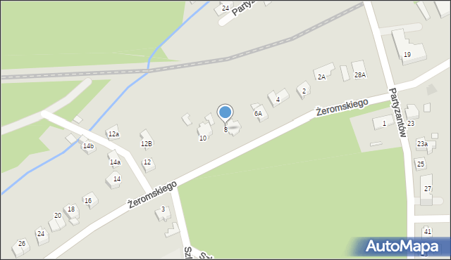 Kęty, Żeromskiego Stefana, 8, mapa Kęty