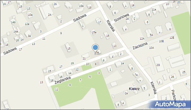 Kiekrz, Żeglarska, 23, mapa Kiekrz