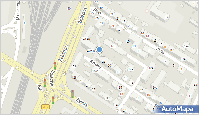 Kielce, Żelazna, 47/51b, mapa Kielc