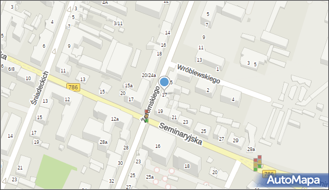 Kielce, Żeromskiego Stefana, 17, mapa Kielc