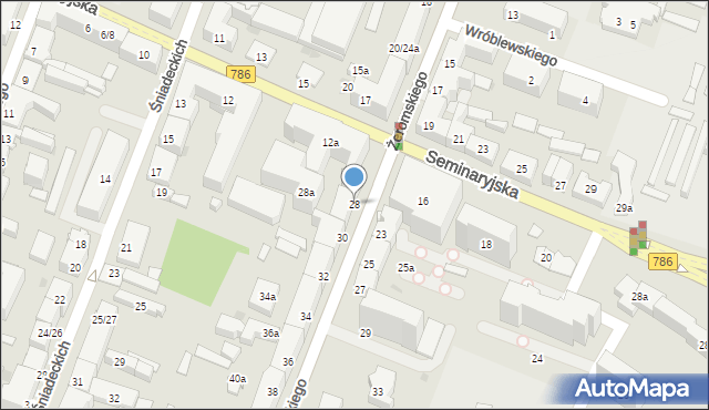 Kielce, Żeromskiego Stefana, 28, mapa Kielc