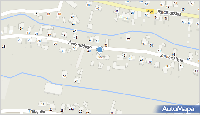 Kietrz, Żeromskiego Stefana, 40A, mapa Kietrz