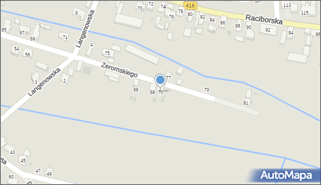 Kietrz, Żeromskiego Stefana, 70, mapa Kietrz