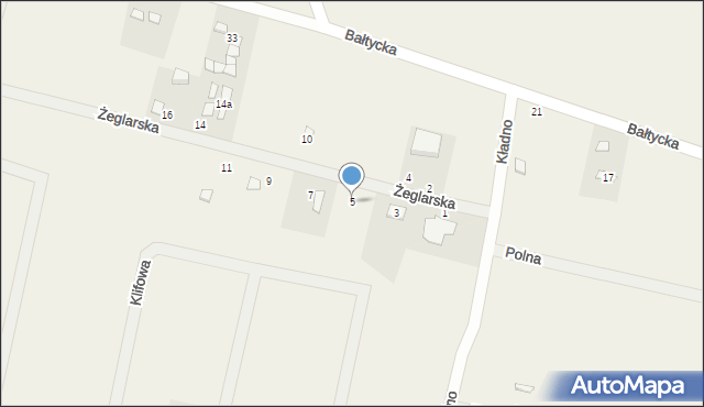 Kładno, Żeglarska, 5, mapa Kładno