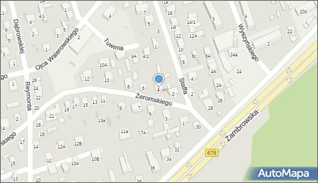 Kleosin, Żeromskiego Stefana, 4a, mapa Kleosin