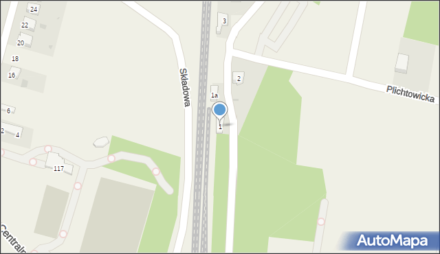 Kobiór, Żelazna, 1, mapa Kobiór