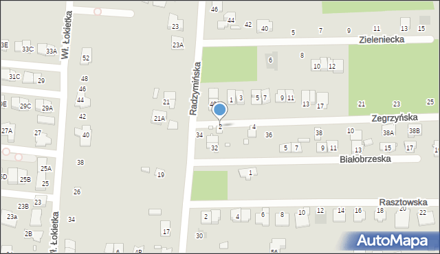 Kobyłka, Zegrzyńska, 2, mapa Kobyłka