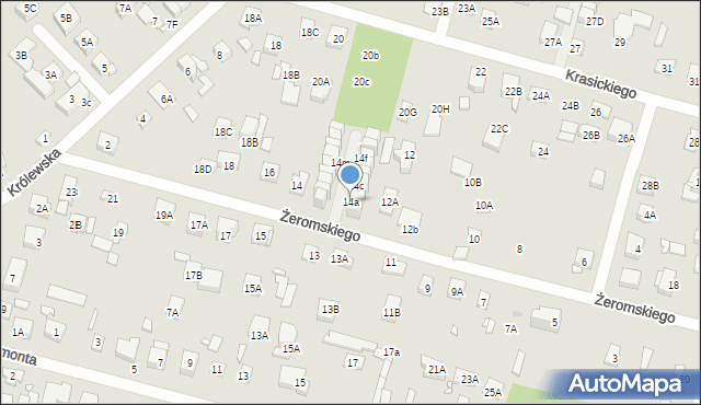 Kobyłka, Żeromskiego Stefana, 14a, mapa Kobyłka