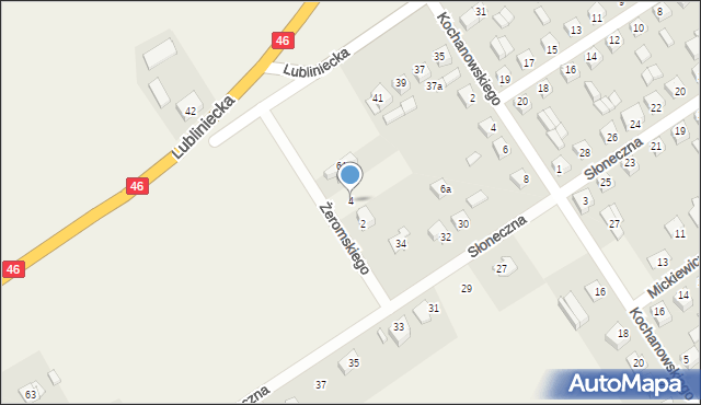 Kochanowice, Żeromskiego Stefana, 4, mapa Kochanowice