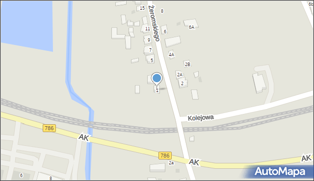 Koniecpol, Żeromskiego Stefana, 1, mapa Koniecpol