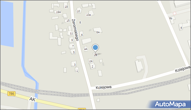 Koniecpol, Żeromskiego Stefana, 2B, mapa Koniecpol