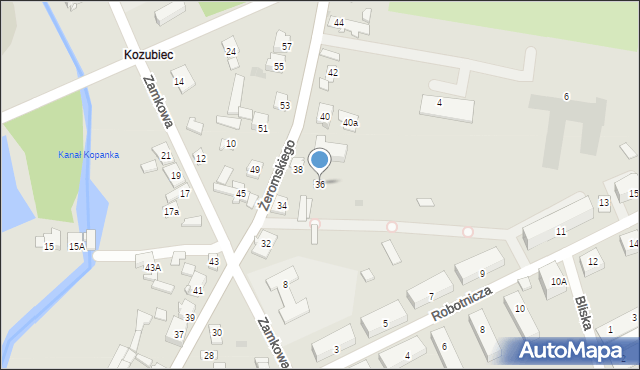 Koniecpol, Żeromskiego Stefana, 36, mapa Koniecpol