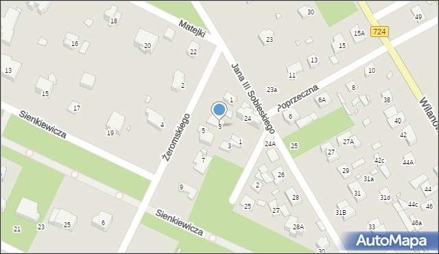 Konstancin-Jeziorna, Żeromskiego Stefana, 3, mapa Konstancin-Jeziorna