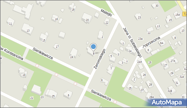 Konstancin-Jeziorna, Żeromskiego Stefana, 4, mapa Konstancin-Jeziorna