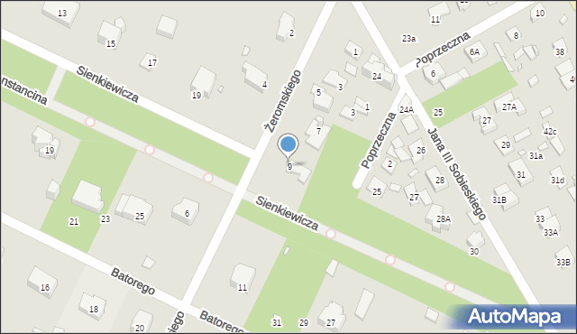 Konstancin-Jeziorna, Żeromskiego Stefana, 9, mapa Konstancin-Jeziorna