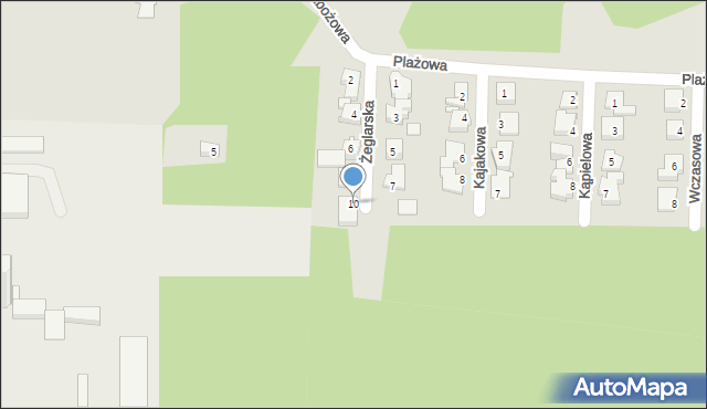 Koronowo, Żeglarska, 10, mapa Koronowo