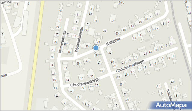 Kościan, Żeromskiego Stefana, 19, mapa Kościan