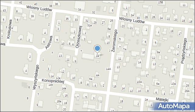 Kostrzyn, Żeromskiego Stefana, 14, mapa Kostrzyn