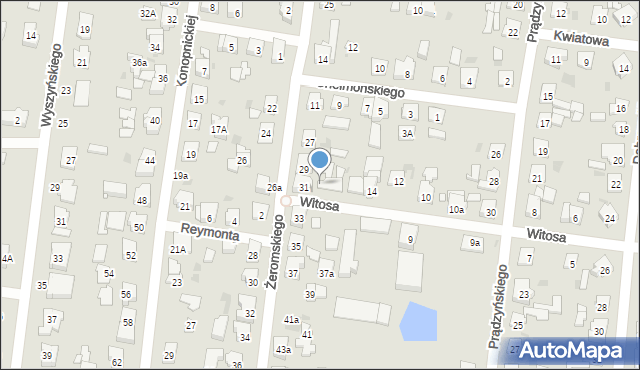 Kostrzyn, Żeromskiego Stefana, 31a, mapa Kostrzyn