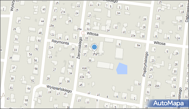 Kostrzyn, Żeromskiego Stefana, 37a, mapa Kostrzyn