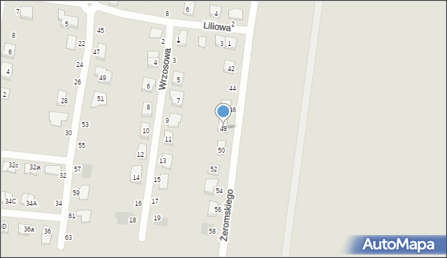 Kostrzyn, Żeromskiego Stefana, 48, mapa Kostrzyn