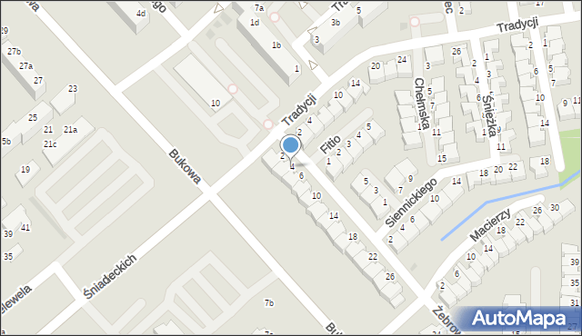 Koszalin, Żebrowskiego Michała, 4, mapa Koszalina