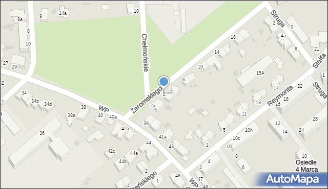 Koszalin, Żeromskiego Stefana, 2, mapa Koszalina