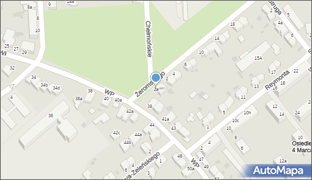 Koszalin, Żeromskiego Stefana, 2a, mapa Koszalina