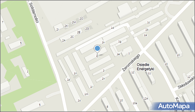 Kozienice, Żeromskiego Stefana, 1j, mapa Kozienice