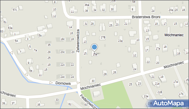 Kraków, Zelwerowicza Aleksandra, 15a, mapa Krakowa
