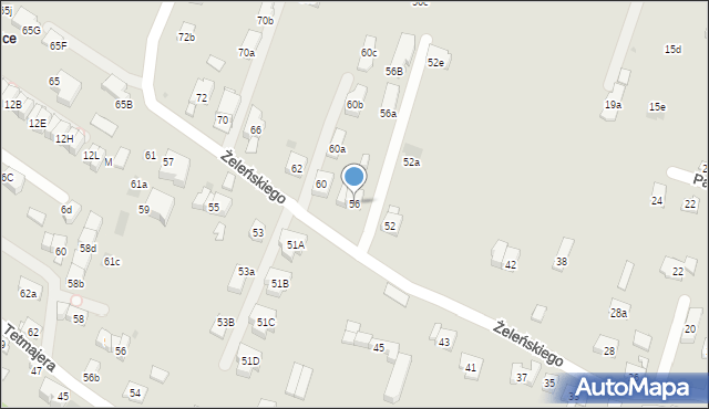 Kraków, Żeleńskiego Władysława, 56, mapa Krakowa