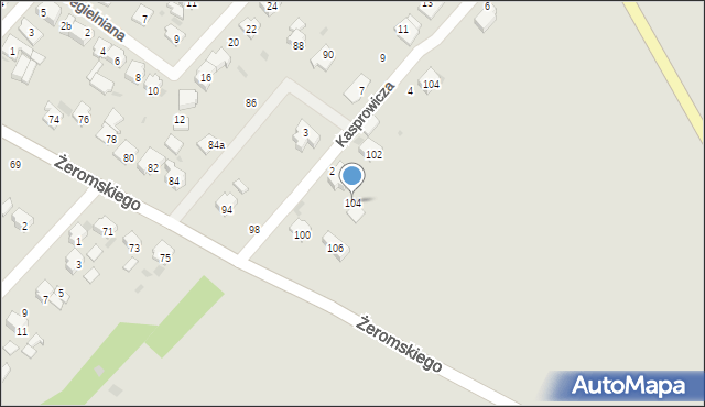 Krapkowice, Żeromskiego Stefana, 104, mapa Krapkowice