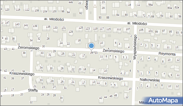 Kraśnik, Żeromskiego Stefana, 15, mapa Kraśnik