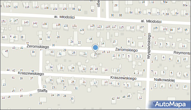 Kraśnik, Żeromskiego Stefana, 17, mapa Kraśnik